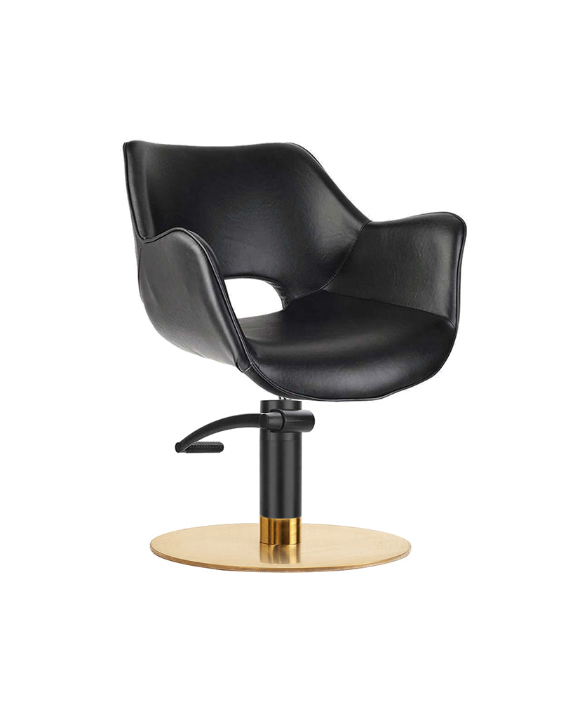 Chloe kundestol - Sort m. messing pladefod